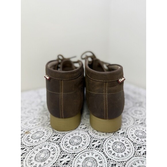 Clarks Mens 11.5M J Stinson Hi Brown Beeswax Juane Miel Leather Chukka Boots main image 6